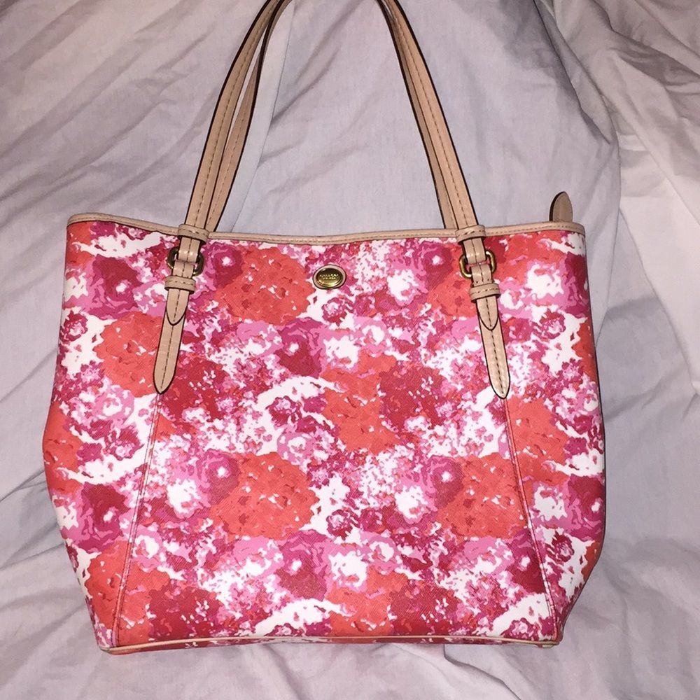 Coach floral design tote